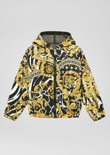 Jacheta Cu Gluga Versace Savage Barocco Print Baieti | CRBVHJY-56